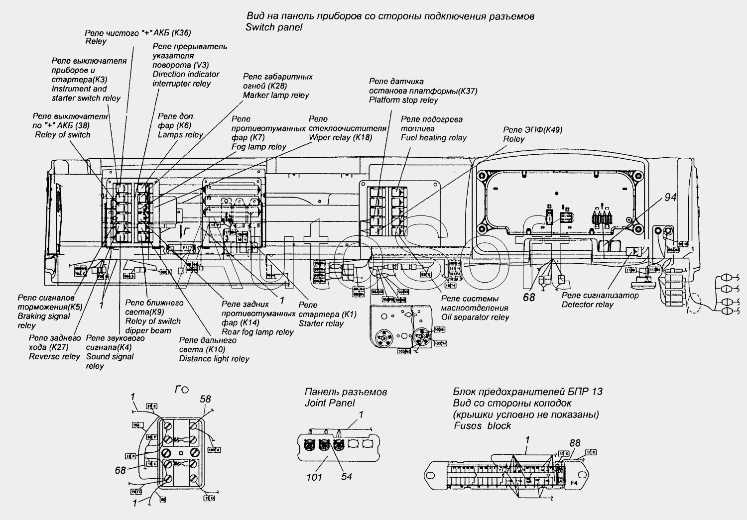 Предохранители и реле камаз 65115 евро 3 4 с описанием и схемами блоков