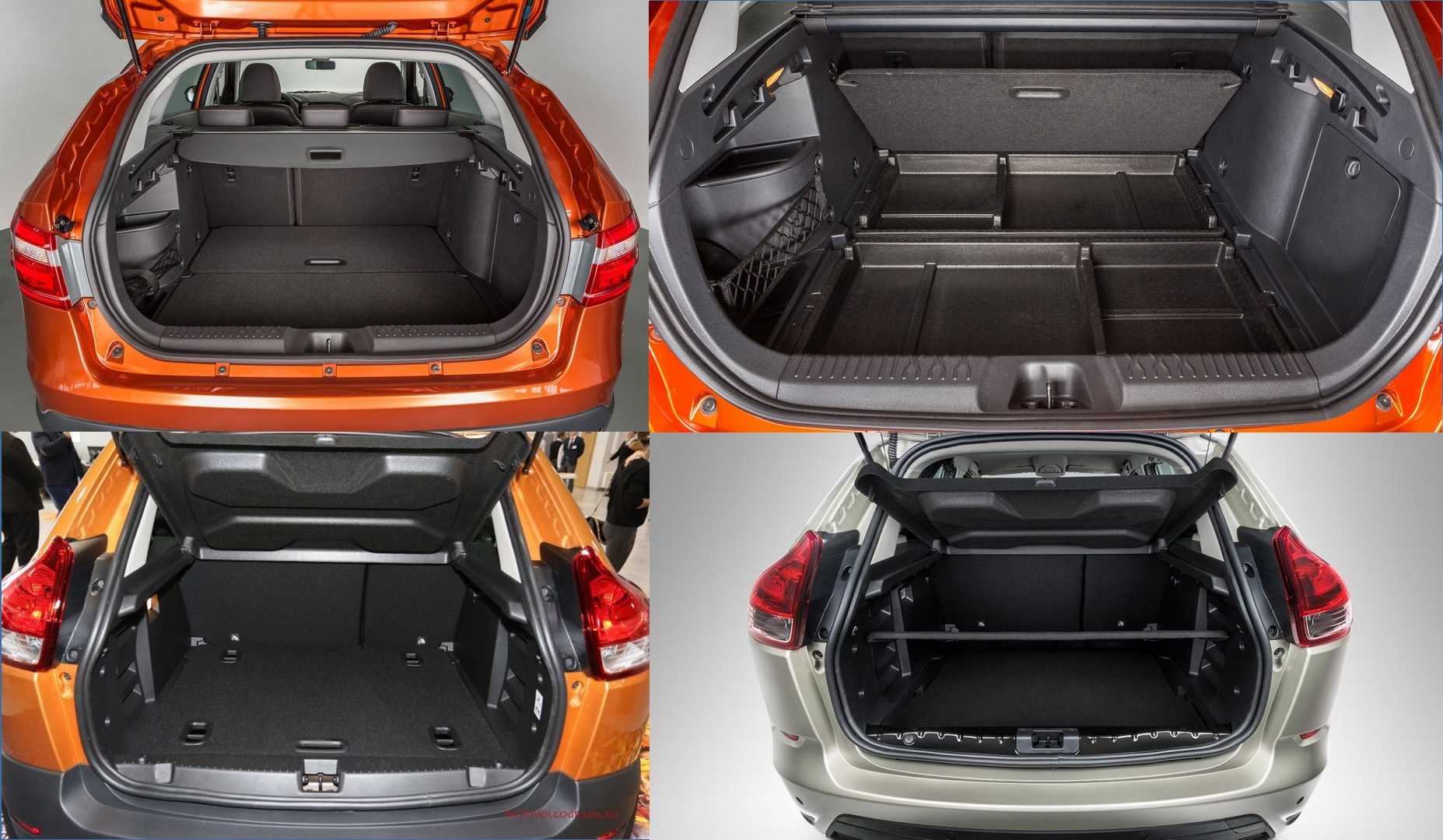 Какой объем багажника у разных версий lada vesta