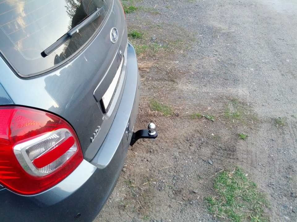 Установка фаркопа на ладу калину своими руками