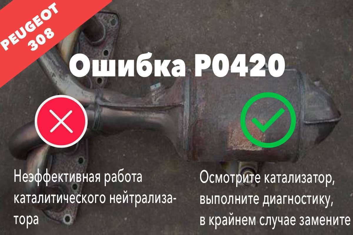 P0420 низкая производительность катализатора bank 1