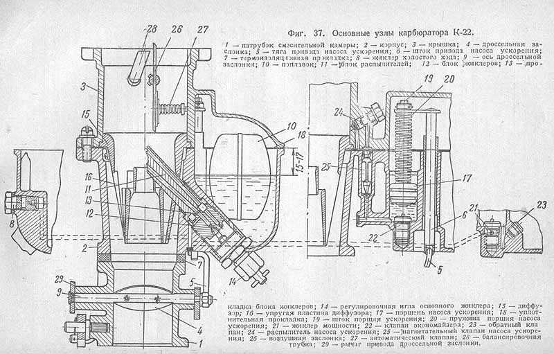 Схема карбюратора к 21