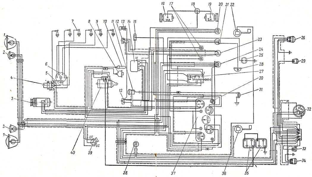 Зил 4331 схема электропроводки