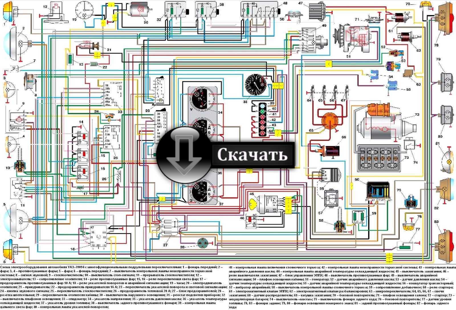 Схема спидометра уаз буханка - 87 фото