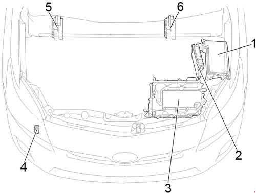 Предохранители и реле toyota funcargo (xp20), 1999 - 2007